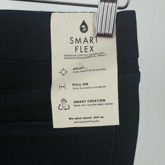 Sanctuary Uplift Pull On Denim Leggings Seastone - Picture 6 of 10